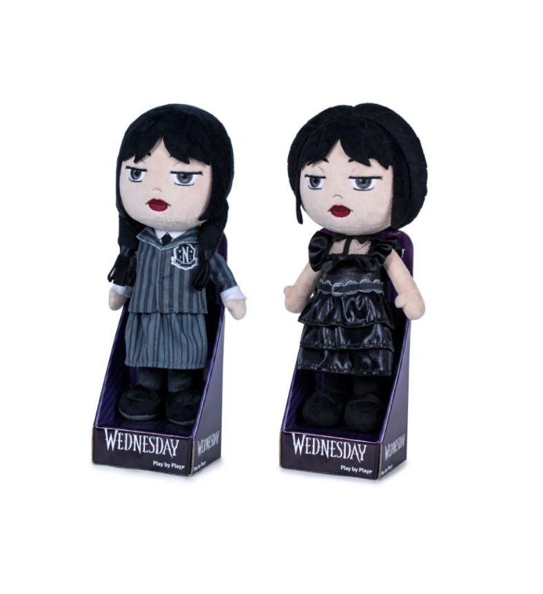 Muñeca de trapo Wednesday en exhibidor - Pack de 2 - 32 cm